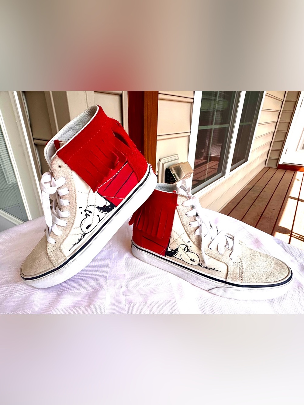 Peanuts x Vans Sk8-Hi Moc "Dog House" High Top Sneakers 2017 M6/W7.5 Skate